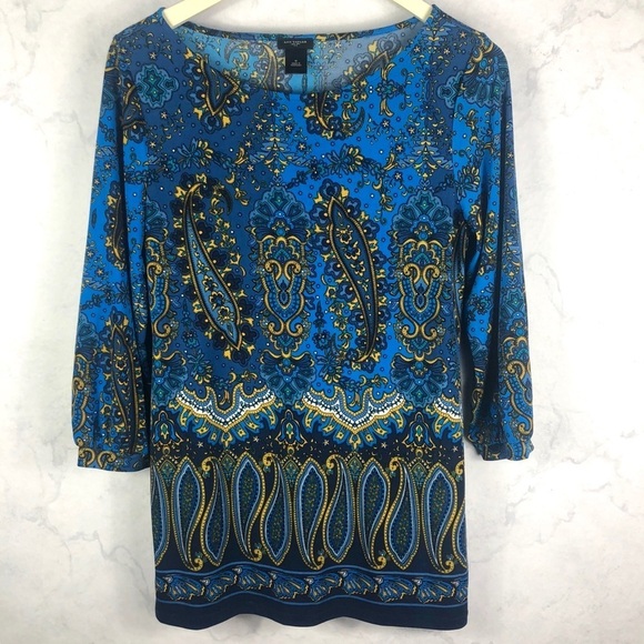 [Ann Taylor] Comfy Paisley Print Blouse - Picture 1 of 3